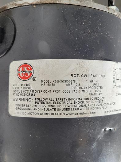 Used US ELECTRICAL MOTOR-K55HXKSC-3378;HP: 1/4;PH: 1 !