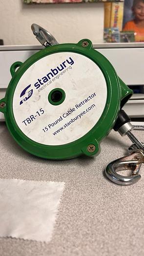 Used STANBURY TBR-15 CABLE RETRACTOR 15-LBS
