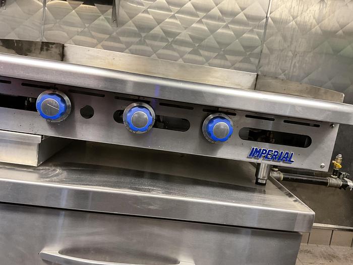 Used 36" IMPERIAL GAS NATURAL COUNTERTOP FLAT GRILL !