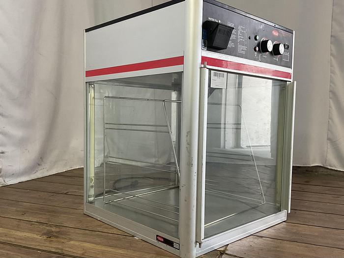 Used FLAV-R-SAVOR HUMIDIFIED HOT FOOD HOLDING & DISPLAY CABINET WITH 3 TIER PAN RACK