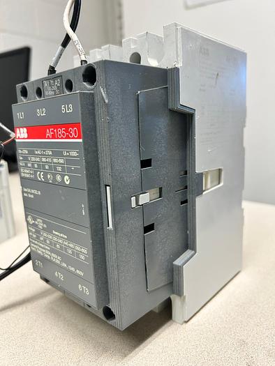 Used ABB A185-30-11 Contactor 156A, 3P, 600VAC, IEC, 120VAC Coil