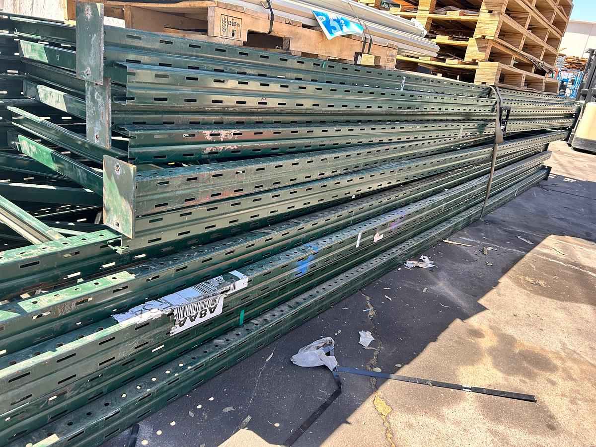 Used 22FT BY 48IN RIDG-U-RAK STYLE UPRIGHTS