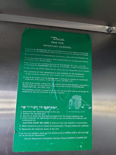 Used COMMERCIAL TRUE REACH-IN REFRIGERATOR-TS-35G