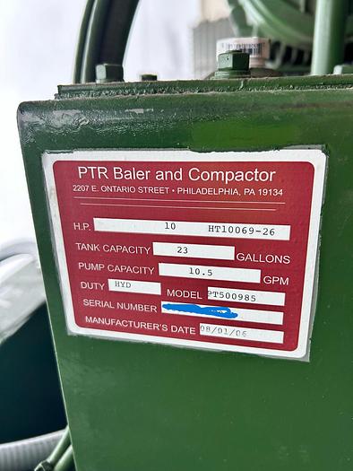 Used PTR BALER AND COMPACTOR, HT10069-26