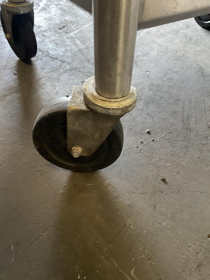 Used STAINLESS STEEL MOBILE BUFFET SILVERWARE  CONDIMENT STATION