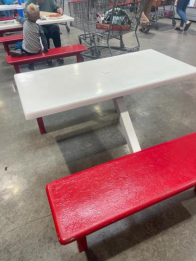 Used COMMERCIAL FOOD COURT PICNIC TABLE
