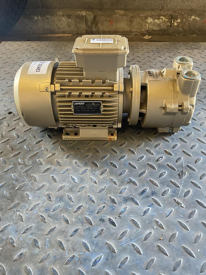 Used DEKKER DV0035B-MA3 ROTARY VANE VACUUM PUMP WITH 3 HP LAFERT MOTOR – 230/460V, 3-PHASE