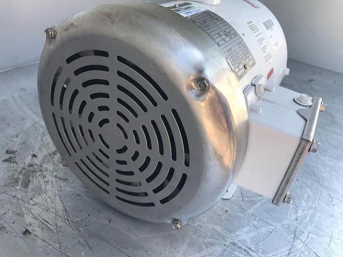 Used LEESON ELECTRIC MOTOR, C184T17WB8A, 5 HP !