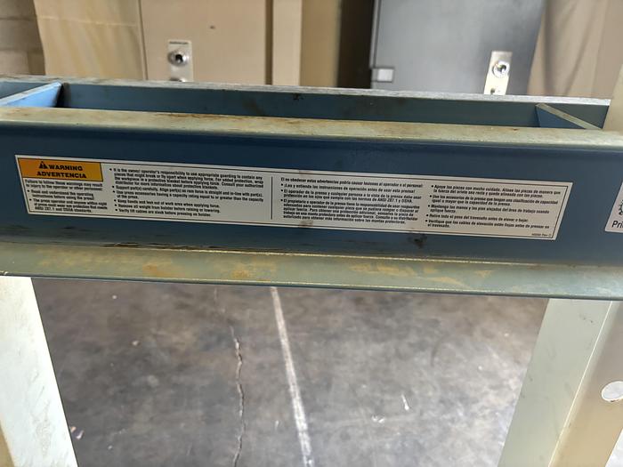 Used HYDRAULIC SHOP PRESS 12 TON