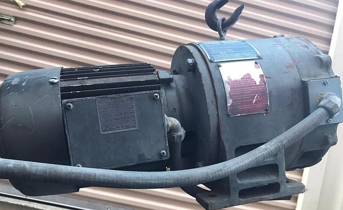 Used INDUSTRIAL VACUUM PUMP 5 HP WER ED40FC21M500-4 !