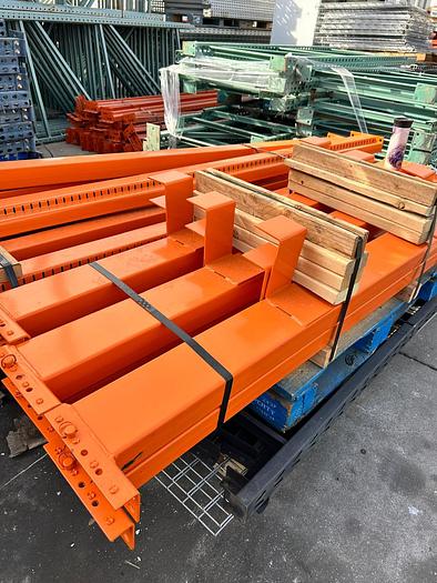 Used 6FT BY 5IN TEARDROP STYLE BEAMS FOR PALLET RACKING