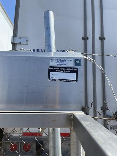 Used 72" POLY TOP STAINLESS STEEL WORK TABLE