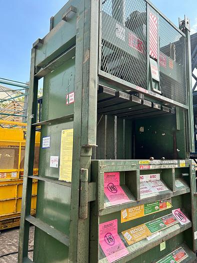 Used PHILADELPHIA TRAMRAIL CO. DOWNSTROKE VERITICAL BALER; 10HP