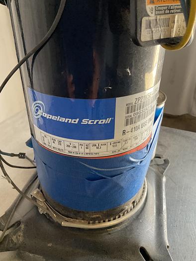 Used COPELAND SCROLL COMPRESSOR MODEL ZP21K5E-PFV-130