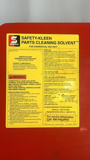 Used SAFETY-KLEEN SOLVENT PARTS WASHER