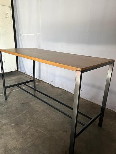 Used 6ft WOOD TOP WITH METAL FRAME WORKTABLE
