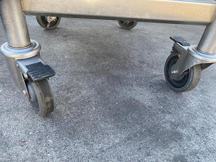 Used STAINLESS STEEL EQUIPMENT STAND./