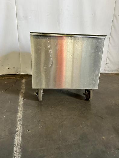 Used HEAVY DUTY STAINLESS STEEL ROLLING CONTAINER