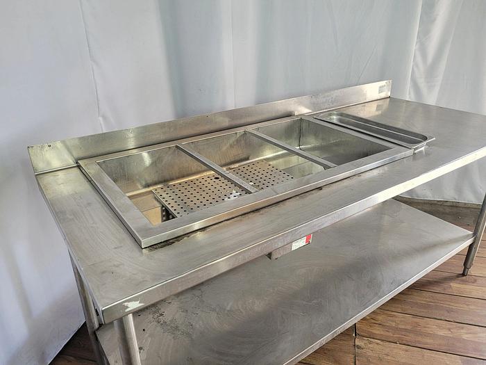 Used ELECTRIC STEAM WORK-TABLE