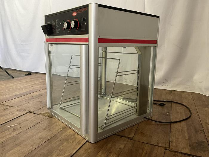 Used FLAV-R-SAVOR HUMIDIFIED HOT FOOD HOLDING & DISPLAY CABINET WITH 3 TIER PAN RACK