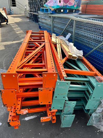 Used 7FT BY 18IN, TEARDROP STYLE UPRIGHTS FOR PALLET RACKING