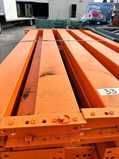 Used 5FT BY 5IN TEARDROP BEAMS FOR PALLET RACKING