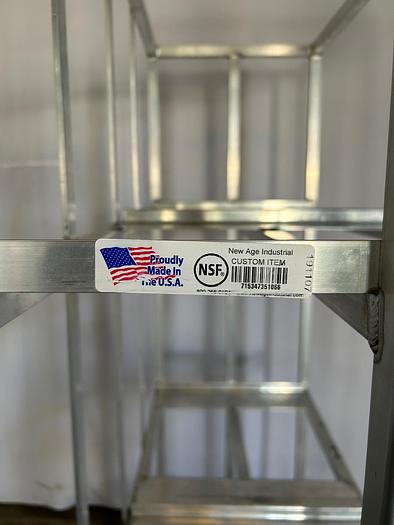 Used ROLLING ALUMINIUM STORAGE RACK/CART