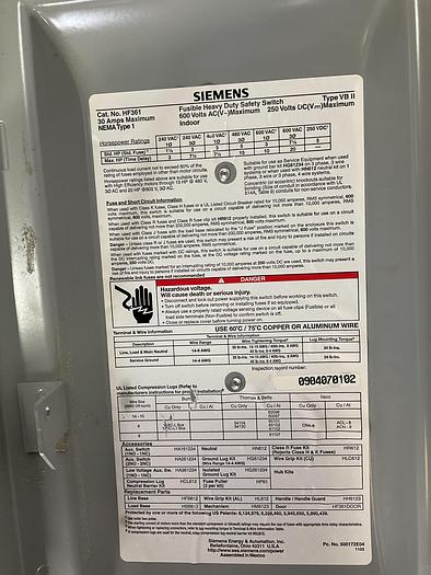 Used FUSIBLE HEAVY DUTY SAFETY SWITCH !