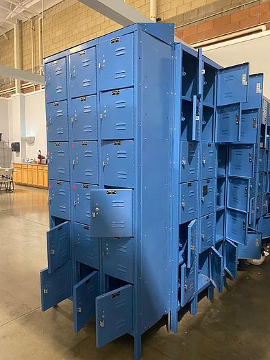 Used BLUE 18 DOOR, 6 TIER LOCKERS !