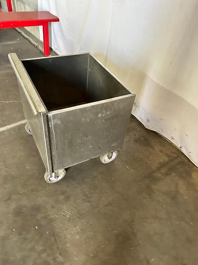 Used HEAVY DUTY STAINLESS STEEL ROLLING CONTAINER