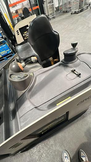 Used CROWN ACCESSES-123 STAND-UP FORKLIFT