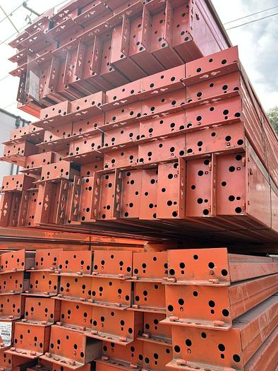 Used 13FT BY 6IN NEW STYLE BEAMS FOR PALLET RACKING