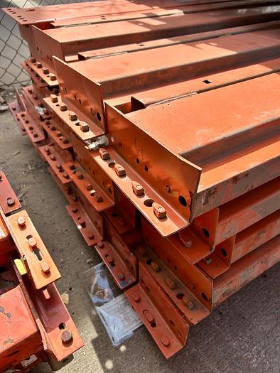 Used 16FT BY 6IN NEW STYLE BEAMS FOR PALLET RACKING