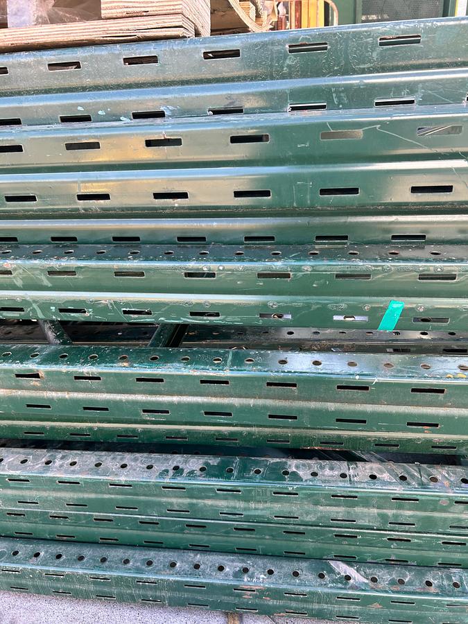 Used 22FT BY 48IN RIDG-U-RAK STYLE UPRIGHTS