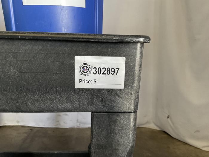 Used ULINE UTILITY CART WITH ATTACHED TWO REBBERMAIN- BRUTE CONTAINERS !