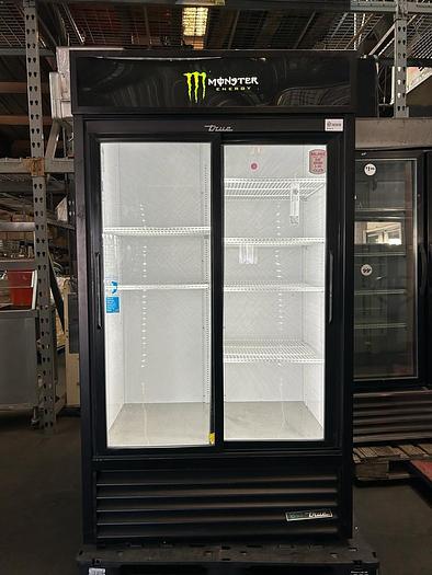 Used TWO SLIDING GLASS DOOR REACH IN TRUE; GDM-37-HC-LD./