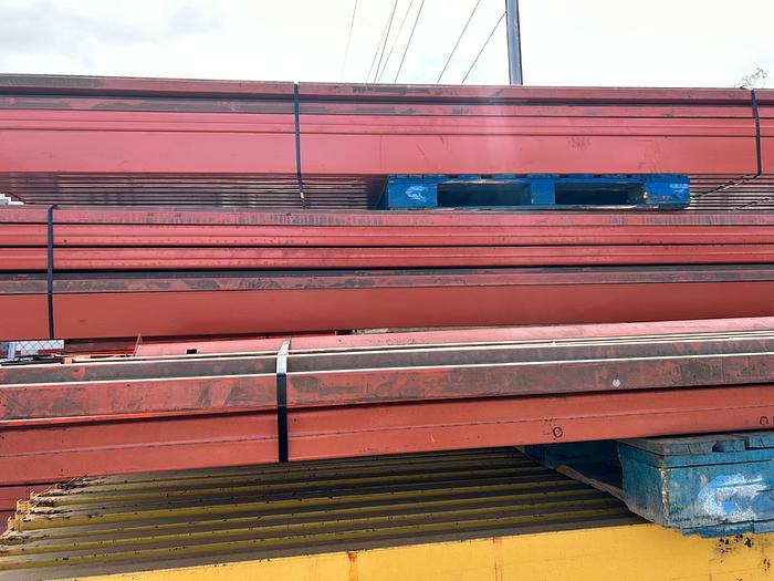 Used 13FT BY 6IN NEW STYLE BEAMS FOR PALLET RACKING