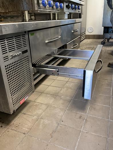 Used TURBO AIR REFRIGERATED CHEF BASE WITH 4 DRAWEERS; PRCBE-84R-N ./