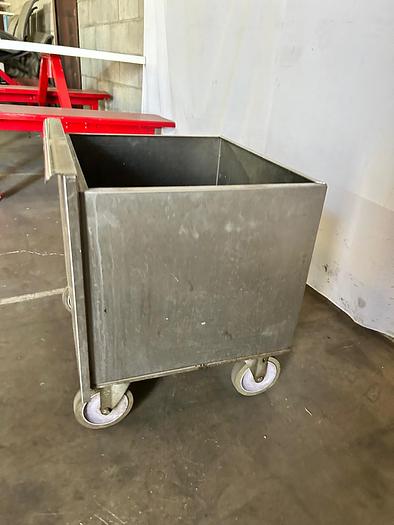 Used HEAVY DUTY STAINLESS STEEL ROLLING CONTAINER