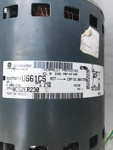 Used GE MOTORS ELECTRIC MOTOR 1 HP; 1 PH; 1620 RPMS; 5KCP39PGU661CS !