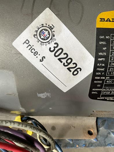 Used BALDOR WATER PUMP, JMM3312T, 10HP, 3PH, 3450 RPM !