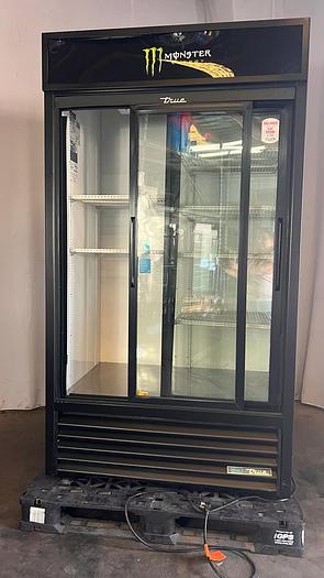 Used TWO SLIDING GLASS DOOR REACH IN TRUE; GDM-37-HC-LD./