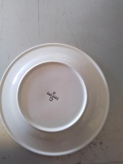 Used VINTAGE CAMEO DURABLE CHINA BLUE DINNER PLATES !