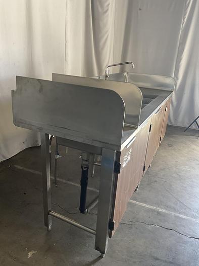 Used THREE COMPARTMENT SINK WITH HAND WASH SINK AND BACKSPLASH