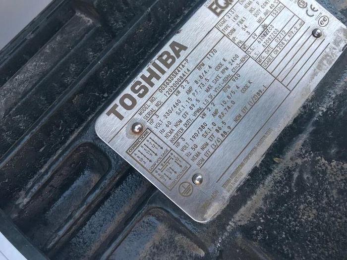 Used MOTOR 3 HP TOSHIBA 0036SDSR41A-P !