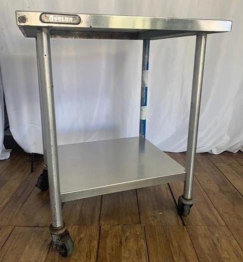Used STAINLESS STEEL TABLE WITH CASTERS !