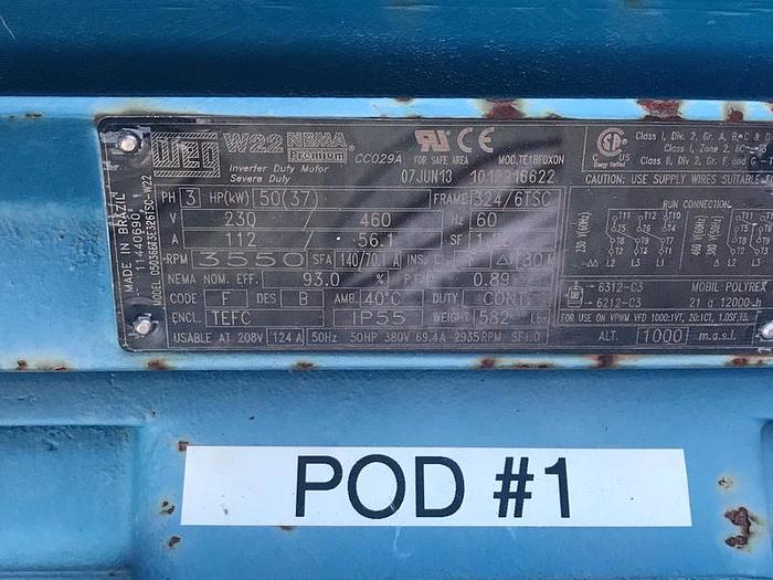 Used INVERTER MOTOR 50 HP PISTON PUMP PREMIUM WEG !
