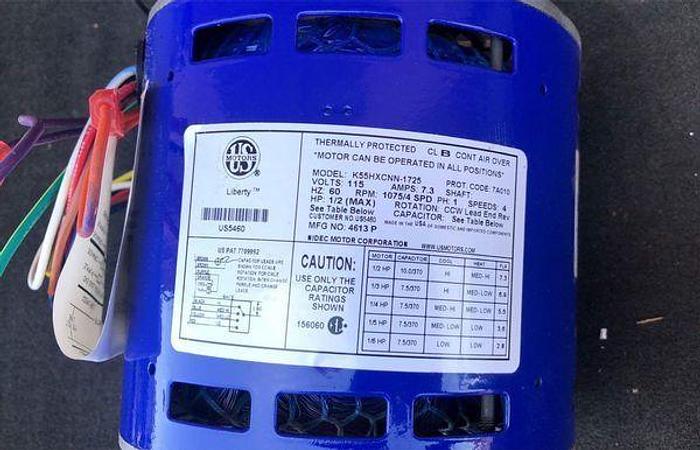 Used DIRECT DRIVE BLOWER 1/2 H; 1 PH; 1075 RPMS 4 SPEED; K55HXCNN-1725 !