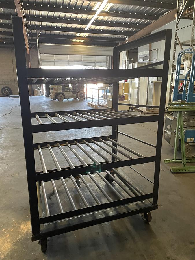 Used INDUSTRIAL BATTERY STORAGE RACK