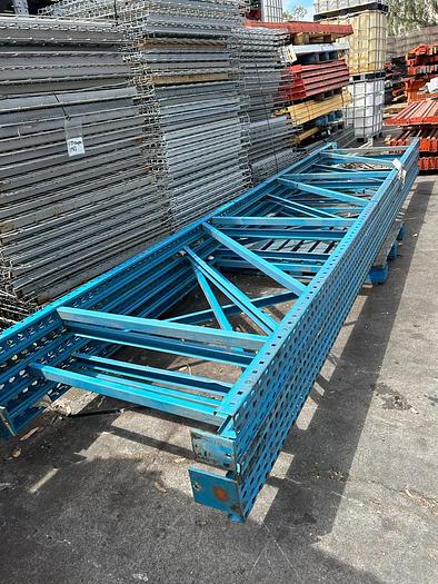 Used 16FT x 42" TEARDROP PALLET RACKING UPRIGHTS !